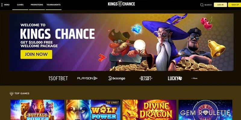Kings Chance Game Selection and Software